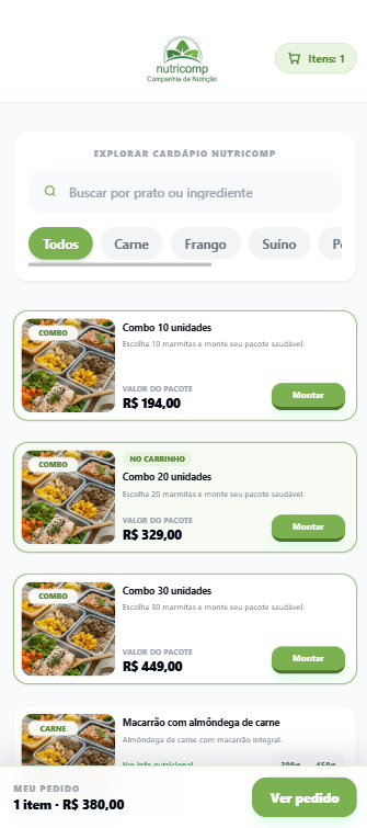 Nutricomp no celular